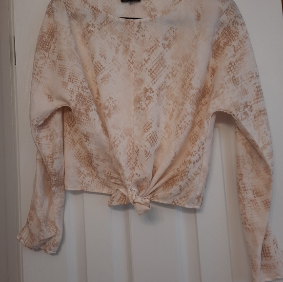 Dynamite beige snake skin print top - Picture 2 of 3